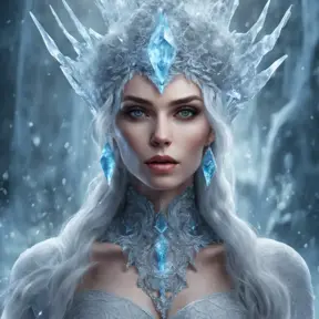 Alluring matte portrait of a beautiful ice sorceress in the style of Stefan Kostic, 8k, High Definition, Highly Detailed, Intricate, Half Body, Realistic, Sharp Focus, Fantasy, Elegant