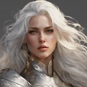 Alluring highly detailed matte portrait of a beautiful white haired paladin girl in the style of Stefan Kostic, 8k, High Definition, Highly Detailed, Intricate, Half Body, Realistic, Sharp Focus, Fantasy, Elegant by Stanley Artgerm Lau, Alphonse Mucha, Greg Rutkowski