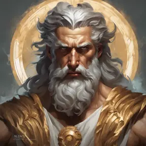 Matte portrait of a fierce God Zeus, 4k, Highly Detailed, Hyper Detailed, Powerful, Artstation, Vintage Illustration, Digital Painting, Sharp Focus, Smooth, Concept Art by Stanley Artgerm Lau, Alphonse Mucha, Greg Rutkowski