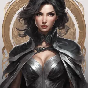 Alluring matte portrait of a beautiful Fiora wearing black leather, 8k, Highly Detailed, Intricate, Half Body, Realistic, Sharp Focus, Volumetric Lighting, Fantasy, Elegant by Stanley Artgerm Lau, Alphonse Mucha, WLOP, Stefan Kostic