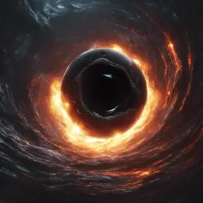 Digital art of Black hole containing strange object, 8k, Digital Painting, Cinematic Lighting, Hyper Realistic