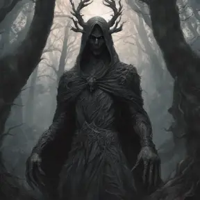 Elden ring wraith in a haunted forest, Highly Detailed, Intricate, Gothic, Volumetric Lighting, Fantasy, Dark by Stanley Artgerm Lau