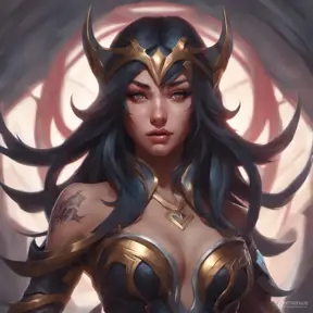 Matte portrait of Irelia from League of Legends with tattoos, 8k, Highly Detailed, Powerful, Alluring, Artstation, Magical, Digital Painting, Photo Realistic, Sharp Focus, Volumetric Lighting, Concept Art by Stanley Artgerm Lau, Alphonse Mucha, Greg Rutkowski