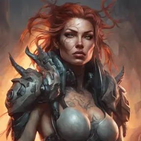 Matte portrait of Sarah Kerrigan with tattoos, 8k, Highly Detailed, Powerful, Alluring, Artstation, Magical, Digital Painting, Photo Realistic, Sharp Focus, Volumetric Lighting, Concept Art by Stanley Artgerm Lau, Alphonse Mucha, Greg Rutkowski