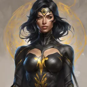 Matte portrait of Cassandra Cain with tattoos, 8k, Highly Detailed, Powerful, Alluring, Artstation, Magical, Digital Painting, Photo Realistic, Sharp Focus, Volumetric Lighting, Concept Art by Stanley Artgerm Lau, Alphonse Mucha, Greg Rutkowski