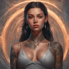 Matte portrait of Olivia Rodrigo with tattoos, 8k, Highly Detailed, Powerful, Alluring, Artstation, Magical, Digital Painting, Photo Realistic, Sharp Focus, Volumetric Lighting, Concept Art by Stanley Artgerm Lau, Alphonse Mucha, Greg Rutkowski