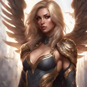 Matte portrait of Kayle with tattoos, 8k, Highly Detailed, Alluring, Artstation, Bokeh effect, Sharp Focus, Volumetric Lighting, Concept Art by Stanley Artgerm Lau, Greg Rutkowski