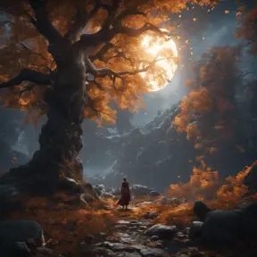 Portrait of a fall we felled in the moonlight, Highly Detailed, Intricate, Cinematic Lighting, Unreal Engine, Radiant, Fantasy