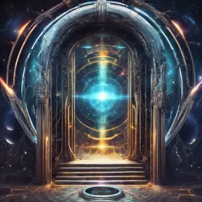 Gateway portal cosmic mystic etheral alchemy flow, Futuristic, Sci-Fi