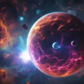 Vibrant nebula with majestic planets of the wind, 8k, Award-Winning, Highly Detailed, Beautiful, Epic, Octane Render, Unreal Engine, Radiant, Volumetric Lighting by Greg Rutkowski