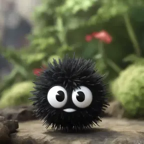 studio ghibli soot sprite, Photo Realistic