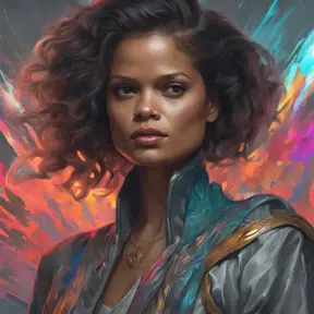 Gugu Mbatha-Raw, colorful painting on grey scale face, powerful, magic, thunders, dramatic lighting, intricate tattoos, wild, highly detailed, digital painting, artstation, concept art, smooth, sharp focus, illustration, art by artgerm and greg rutkowski and alphonse mucha, footage, 4k, Hyper Detailed