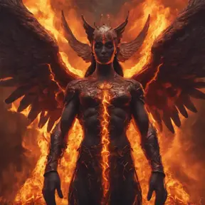 Angels and Demons surrounded by fire, 8k, Trending on Artstation, Symmetrical Face, Digital Illustration, Concept Art by Stefan Kostic