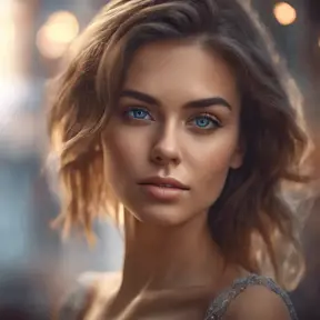 Photo of a gorgeous female in the style of stefan kostic, 8k, High Definition, Intricate, Ultra Detailed, Half Body, Bokeh effect, Realistic, Sharp Focus, Elegant