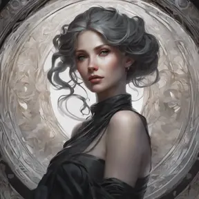 Matte portrait of a beautiful Seraphine in black, 8k, Highly Detailed, Intricate, Half Body, Realistic, Sharp Focus, Volumetric Lighting, Fantasy, Elegant by Stanley Artgerm Lau, Alphonse Mucha, WLOP, Stefan Kostic