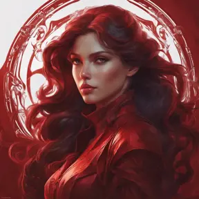 Matte portrait of the beautiful Vex in dark red, 8k, Highly Detailed, Intricate, Realistic, Sharp Focus, Volumetric Lighting, Fantasy, Elegant by Stanley Artgerm Lau, Alphonse Mucha, WLOP, Stefan Kostic