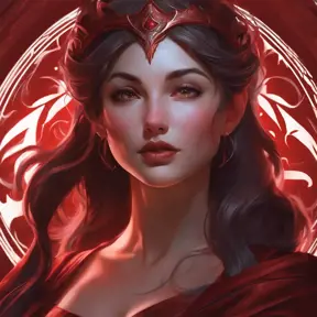 Matte portrait of the beautiful Irelia in dark red, 8k, Highly Detailed, Intricate, Realistic, Sharp Focus, Volumetric Lighting, Fantasy, Elegant by Stanley Artgerm Lau, Alphonse Mucha, WLOP, Stefan Kostic