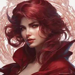 Matte portrait of the beautiful Fiora in dark red, 8k, Highly Detailed, Intricate, Realistic, Sharp Focus, Volumetric Lighting, Fantasy, Elegant by Stanley Artgerm Lau, Alphonse Mucha, WLOP, Stefan Kostic