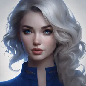 Matte portrait of the beautiful Quinn in dark blue, 8k, Highly Detailed, Intricate, Realistic, Sharp Focus, Volumetric Lighting, Fantasy, Elegant by Stanley Artgerm Lau, WLOP, Stefan Kostic