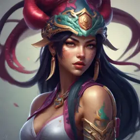 Alluring matte portrait of a beautiful Akali, 8k, Highly Detailed, Intricate, Half Body, Realistic, Sharp Focus, Volumetric Lighting, Fantasy, Elegant by Stanley Artgerm Lau, Greg Rutkowski