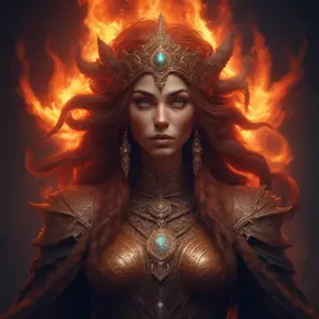 Alluring highly detailed matte portrait of a beautiful fire sorceress in the style of Stefan Kostic, 8k, High Definition, Highly Detailed, Intricate, Half Body, Realistic, Sharp Focus, Fantasy, Elegant