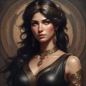 Alluring matte portrait of a beautiful Kassandra in black, 8k, Highly Detailed, Intricate, Half Body, Realistic, Sharp Focus, Volumetric Lighting, Fantasy, Elegant by Stanley Artgerm Lau, Alphonse Mucha, WLOP, Stefan Kostic