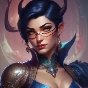 Matte portrait of Vayne from League of Legends with tattoos, 8k, Highly Detailed, Powerful, Alluring, Artstation, Magical, Digital Painting, Photo Realistic, Sharp Focus, Volumetric Lighting, Concept Art by Stanley Artgerm Lau, Alphonse Mucha, Greg Rutkowski