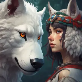 Alluring portrait of princess mononoke in the style of Stefan Kostic, 4k, 4k resolution, 8k, Hyper Detailed, Anime by WLOP