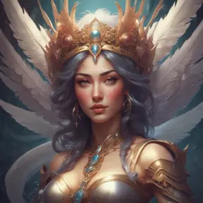 Alluring matte portrait of a beautiful Irelia wearing feathers, 8k, Highly Detailed, Intricate, Half Body, Realistic, Sharp Focus, Volumetric Lighting, Fantasy, Elegant by Stanley Artgerm Lau, Alphonse Mucha, WLOP