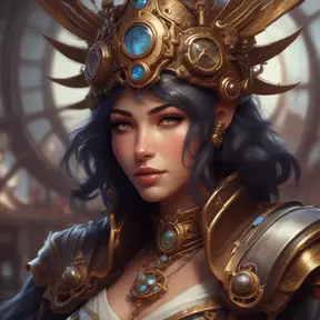 Steampunk portrait of Irelia from League of Legends, Highly Detailed, Intricate, Artstation, Beautiful, Digital Painting, Sharp Focus, Concept Art, Elegant