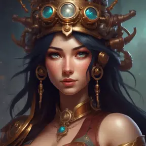 Steampunk portrait of Irelia from League of Legends, Highly Detailed, Intricate, Artstation, Beautiful, Digital Painting, Sharp Focus, Concept Art, Elegant