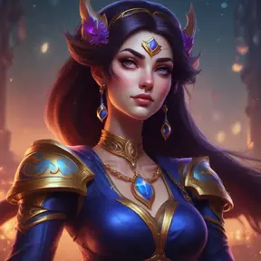 Alluring matte portrait of a beautiful Morgana from League of Legends in the style of Stefan Kostic, 8k, High Definition, Highly Detailed, Intricate, Half Body, Realistic, Sharp Focus, Fantasy, Elegant