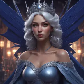 Queen of the night, 8k, Hyper Detailed, Trending on Artstation, Matte Painting, Sharp Focus, Volumetric Lighting, Concept Art by Stanley Artgerm Lau