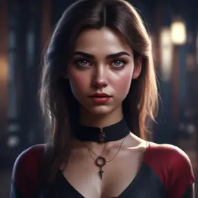 Beautiful girl in vampire academy with blood thirst eyes, 8k, Stunning, Digital Painting, Cinematic Lighting, Sharp Focus, Fantasy, Hyper Realistic