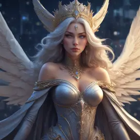 Queen of the night, 8k, Hyper Detailed, Trending on Artstation, Matte Painting, Sharp Focus, Volumetric Lighting, Concept Art by Stanley Artgerm Lau