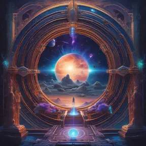 Gateway portal cosmic mystic etheral alchemy flow, Futuristic, Sci-Fi