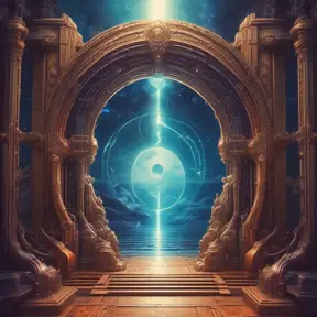 Gateway portal cosmic mystic etheral alchemy flow, Futuristic, Sci-Fi