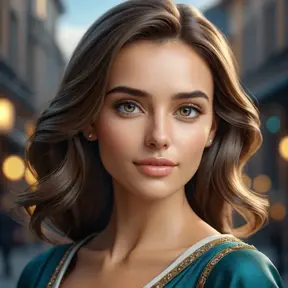 Alluring portrait of the perfect woman, with beautiful face, 8k, High Resolution, HQ, Ultra Detailed, Artstation, Perfect Face, Matte Painting by Greg Rutkowski, Stefan Kostic