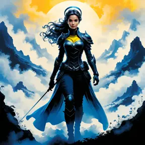 Silhouette of Bel'Veth emerging from the fog of war, ink splash, Highly Detailed, Vibrant Colors, Ink Art, Fantasy, Dark by Stanley Artgerm Lau