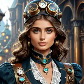 Steampunk portrait of Taylor Hill, Highly Detailed, Intricate, Artstation, Beautiful, Digital Painting, Sharp Focus, Concept Art, Elegant