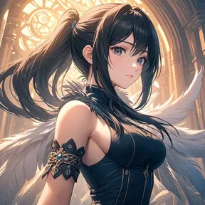 Alluring matte portrait of a beautiful Tifa Lockhart wearing feathers, 8k, Highly Detailed, Intricate, Half Body, Realistic, Sharp Focus, Volumetric Lighting, Fantasy, Elegant by Stanley Artgerm Lau, Alphonse Mucha, WLOP