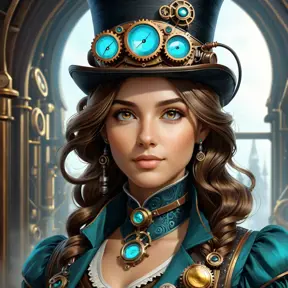 Steampunk portrait of Zoe Saldaña, Highly Detailed, Intricate, Artstation, Beautiful, Digital Painting, Sharp Focus, Concept Art, Elegant