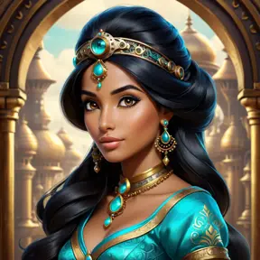 Steampunk portrait of Princess Jasmine, Highly Detailed, Intricate, Artstation, Beautiful, Digital Painting, Sharp Focus, Concept Art, Elegant