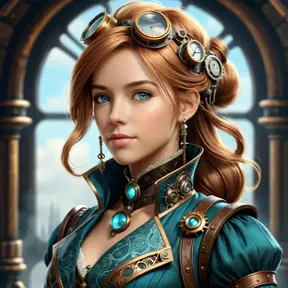 Steampunk portrait of Claire Farron, Highly Detailed, Intricate, Artstation, Beautiful, Digital Painting, Sharp Focus, Concept Art, Elegant