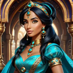 Steampunk portrait of Princess Jasmine, Highly Detailed, Intricate, Artstation, Beautiful, Digital Painting, Sharp Focus, Concept Art, Elegant