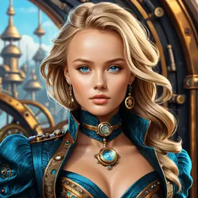 Steampunk portrait of Zara Larsson, Highly Detailed, Intricate, Artstation, Beautiful, Digital Painting, Sharp Focus, Concept Art, Elegant