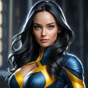 Alluring matte portrait of a beautiful Laura Kinney from Xmen in the style of Stefan Kostic, 8k, Highly Detailed, Intricate, Half Body, Realistic, Sharp Focus, Volumetric Lighting, Fantasy, Elegant by Stanley Artgerm Lau, Greg Rutkowski