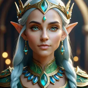 Alluring highly detailed matte portrait of a beautiful elf queen in the style of Stefan Kostic, 8k, High Definition, Highly Detailed, Intricate, Half Body, Realistic, Sharp Focus, Fantasy, Elegant