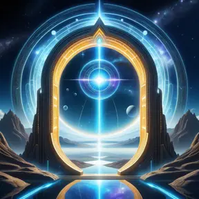 Gateway portal cosmic mystic etheral alchemy flow, Futuristic, Sci-Fi