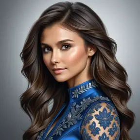 Alluring matte portrait of a beautiful Nina Dobrev, 8k, Highly Detailed, Intricate, Half Body, Realistic, Sharp Focus, Volumetric Lighting, Fantasy, Elegant by Stanley Artgerm Lau